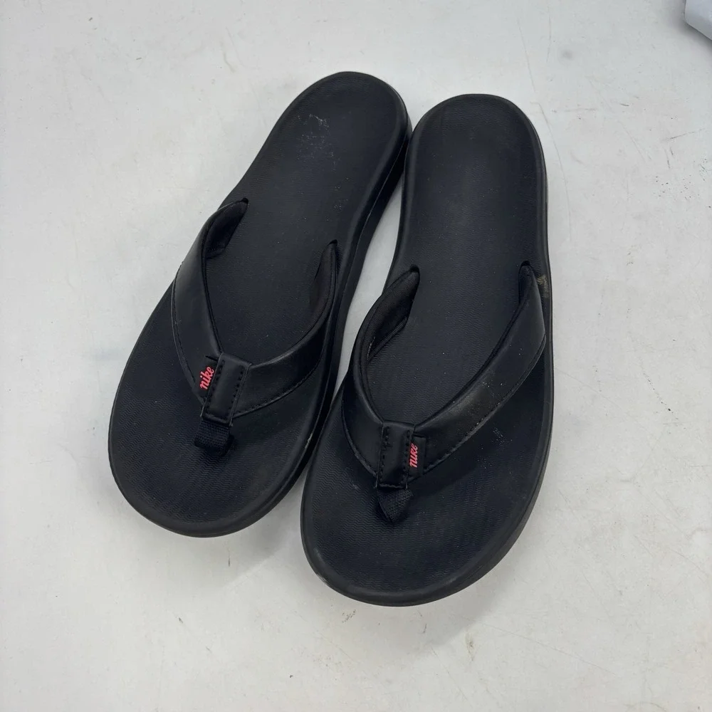 Nike Comfort Slides Womens 7 Black Slip On Sandals Comfortbed Flip Flops